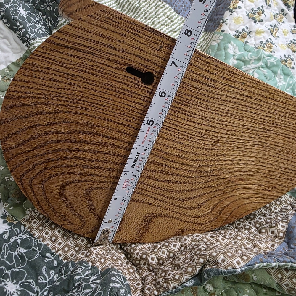 Vintage Solid Oak Bow & Heart Corner Quilt Display Hanger - Picture 13 of 14
